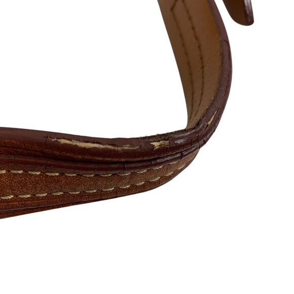 Y2K Dooney Bourke Logo Jacquard Canvas Hobo Shoulder Bag Leather Buckle Strap - Picture 11 of 16